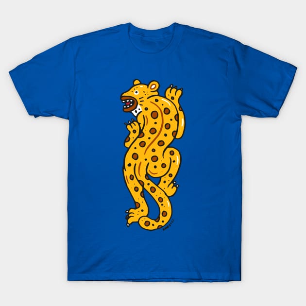 Leopard tattoo cartoon style #01 T-Shirt by nokhookdesign